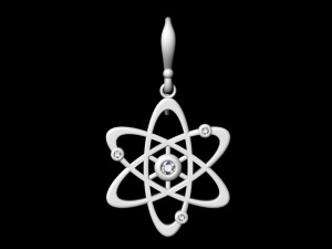 atom earrings Modelo de Impressão 3D