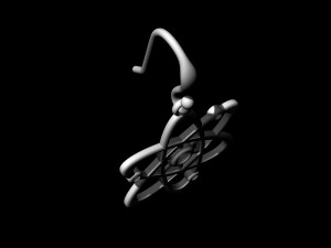 atom earrings Modelo de Impressão 3D