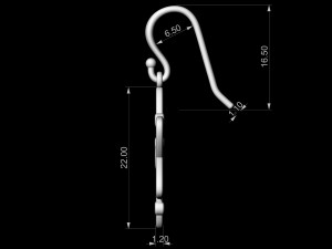 atom earrings Modelo de Impressão 3D