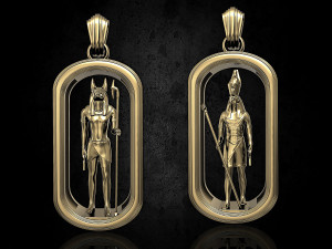 horus and anubis pendant 3D प्रिंट मॉडल