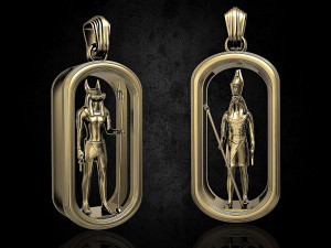 horus and anubis pendant 3D प्रिंट मॉडल