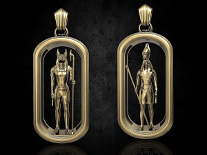 horus and anubis pendant 3D प्रिंट मॉडल