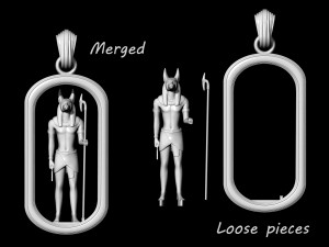 horus and anubis pendant 3D प्रिंट मॉडल