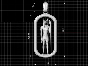 horus and anubis pendant 3D प्रिंट मॉडल