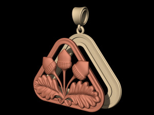 closed lotus pendant Modèles 3D en vedette