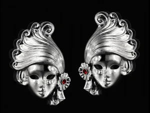 venice mask earrings 3D Print Model