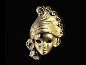 venice mask earrings 3D Print Model