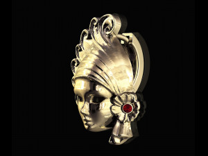 venice mask earrings Model Cetak 3D
