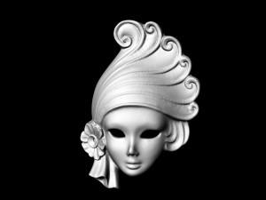 venice mask earrings Model Cetak 3D