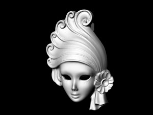 venice mask earrings Model Cetak 3D