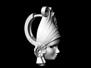 venice mask earrings Model Cetak 3D