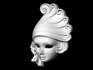 venice mask earrings Model Cetak 3D