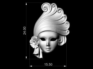 venice mask earrings Model Cetak 3D