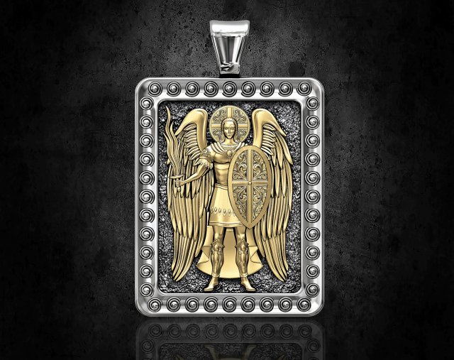 warrior angel pendant 3D Print Model .c4d .max .obj .3ds .fbx .stl .blend