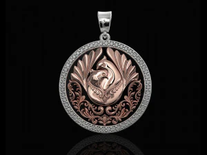 wisiorek z kochającymi gołębiami Model do druku 3D