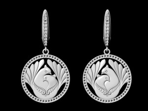 the loving doves earrings 3D Принт Модель