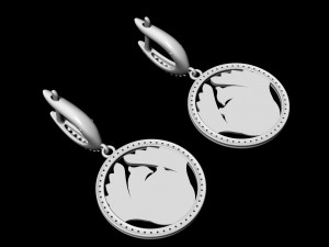 the loving doves earrings 3D Принт Модель