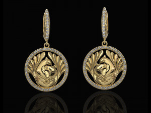 the loving doves earrings 3D Принт Модель