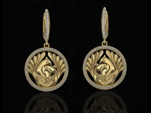 the loving doves earrings 3D Print Model