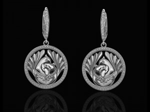 the loving doves earrings 3D Принт Модель