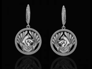 the loving doves earrings 3D Print Model
