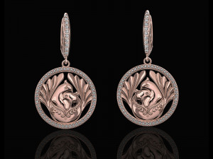 the loving doves earrings 3D Принт Модель