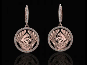 the loving doves earrings 3D Print Model