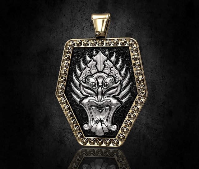 aztec devil mask pendant Model do druku 3D .c4d .max .obj .3ds .fbx .stl .blend 