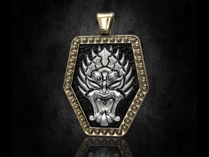 aztec devil mask pendant 3D Print Model