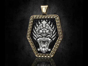 кулон з маскою ацтецького диявола 3D Принт Модель