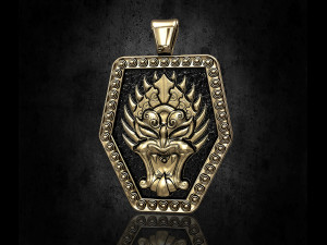 aztec devil mask pendant Model do druku 3D