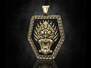 aztec devil mask pendant 3D Print Model