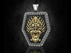 aztec devil mask pendant Model do druku 3D