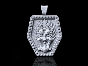 aztec devil mask pendant Model do druku 3D