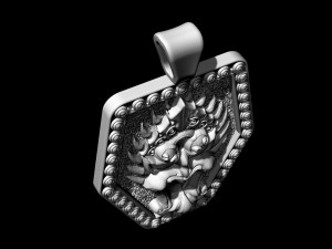aztec devil mask pendant Model do druku 3D