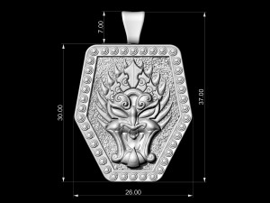aztec devil mask pendant Model do druku 3D