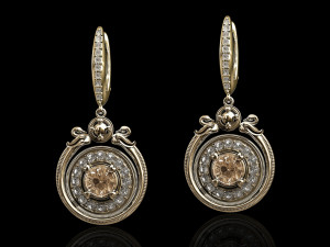 swan earrings with gems 3D Принт Модель