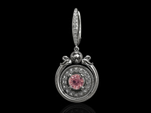swan earrings with gems 3D Принт Модель