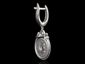 swan earrings with gems 3D Принт Модель