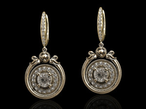 swan earrings with gems 3D Принт Модель