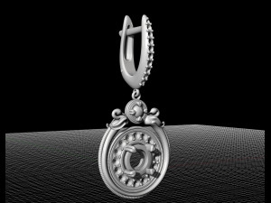 swan earrings with gems 3D Принт Модель