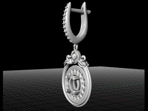swan earrings with gems 3D Принт Модель