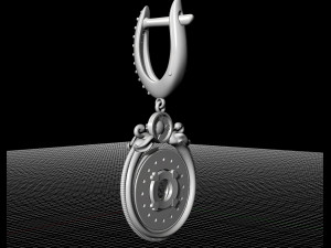 swan earrings with gems 3D Принт Модель
