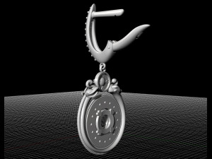 swan earrings with gems 3D Принт Модель