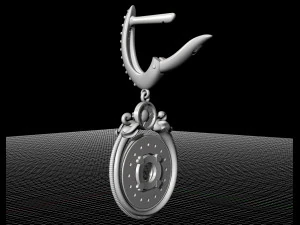 swan earrings with gems 3D Print Model