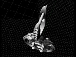 swan earrings with gems 3D Принт Модель