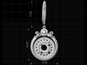swan earrings with gems 3D Принт Модель