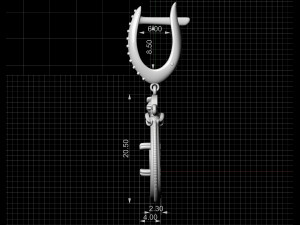 swan earrings with gems 3D Принт Модель