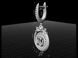 swan earrings with gems 3D Принт Модель