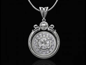 кулон лебідь з самоцвітами 3D Принт Модель